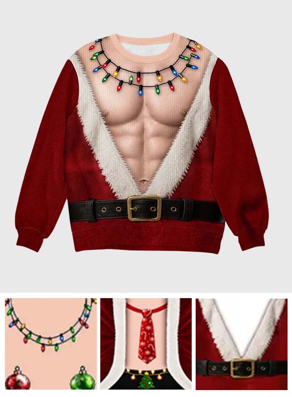 Funny Christmas Gift, Christmas Funny Men Gift, Personalized Birthday Gifts For Husband, Son, Grandson, Brother, Grandpa, Dad, Yourself - Personalized Spicy Couple Ugly Sweater