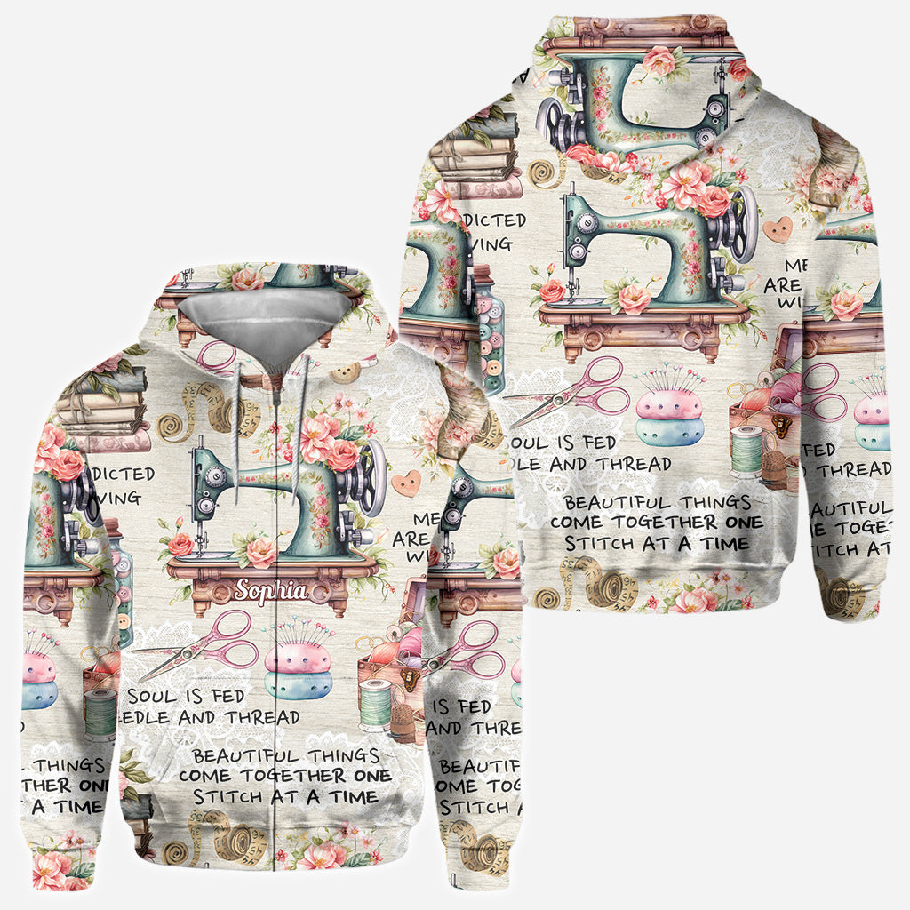 Sew Addicted To Sewing - Personalized Sewing All Over Shirt