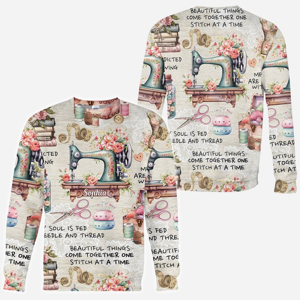 Sew Addicted To Sewing - Personalized Sewing All Over Shirt