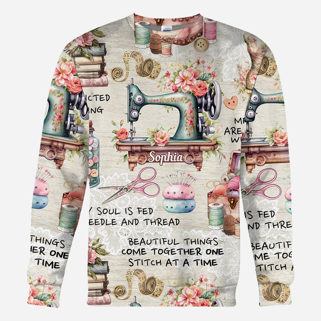 Sew Addicted To Sewing - Personalized Sewing All Over Shirt