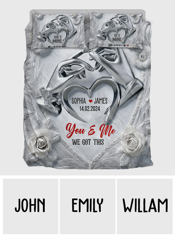 You & Me We Got This - Personalized Couple Quilt Set