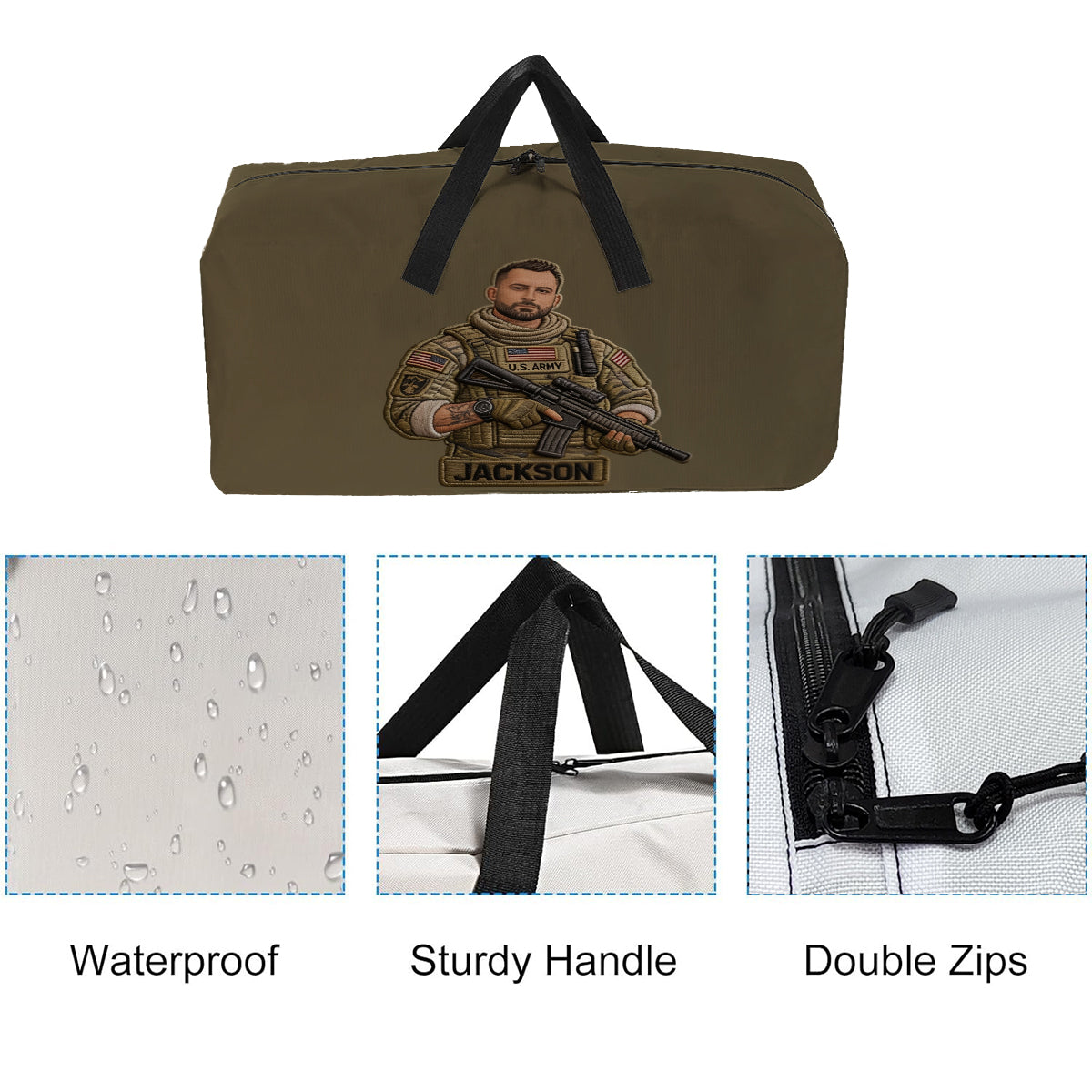 Thank You For Your Service - Personalized Veteran Duffle Bag