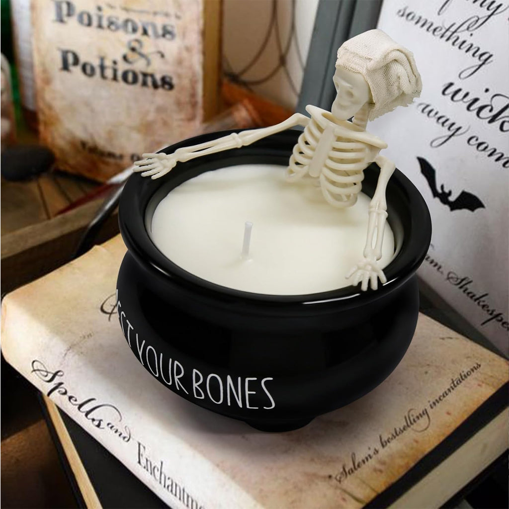 Rest Your Bones Skeleton Candle