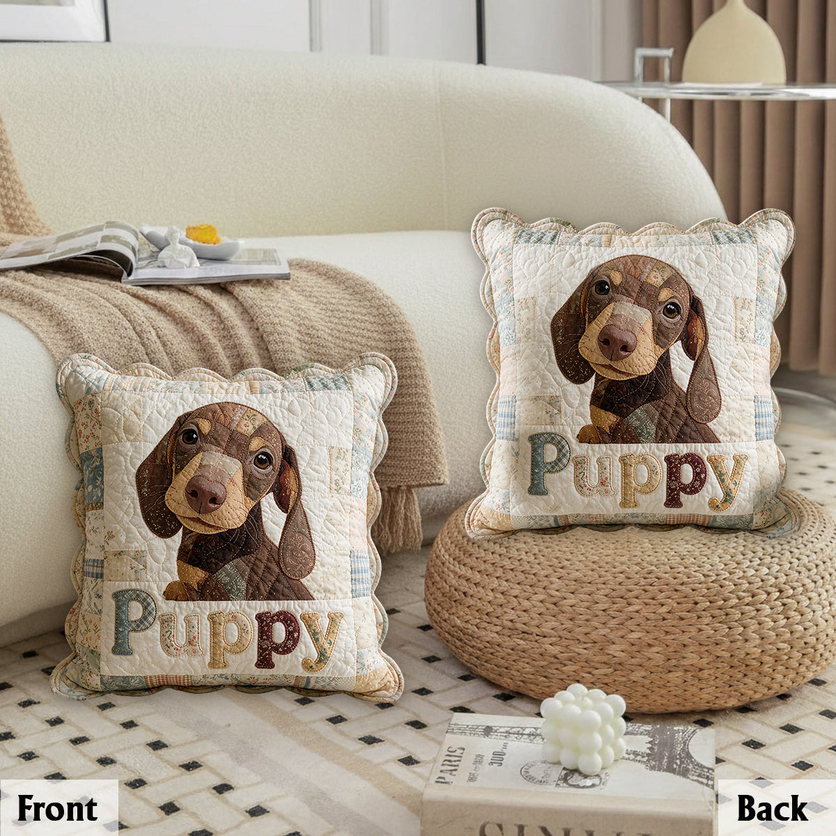 I Love My Dog, My Cat - Personalized Dog Premium Faux Fur Pillow