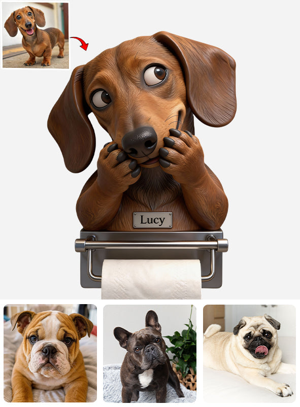 Custom Any Photo - Personalized Dog Toilet Paper Holder