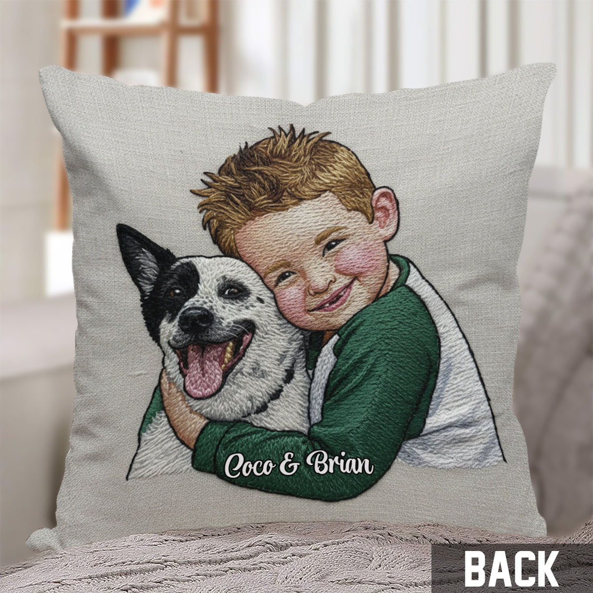Funny Dog Photo - Personalized Dog Throw Pillow