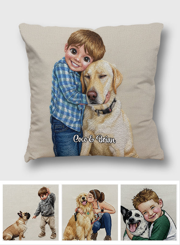 Funny Dog Photo - Personalized Dog Throw Pillow