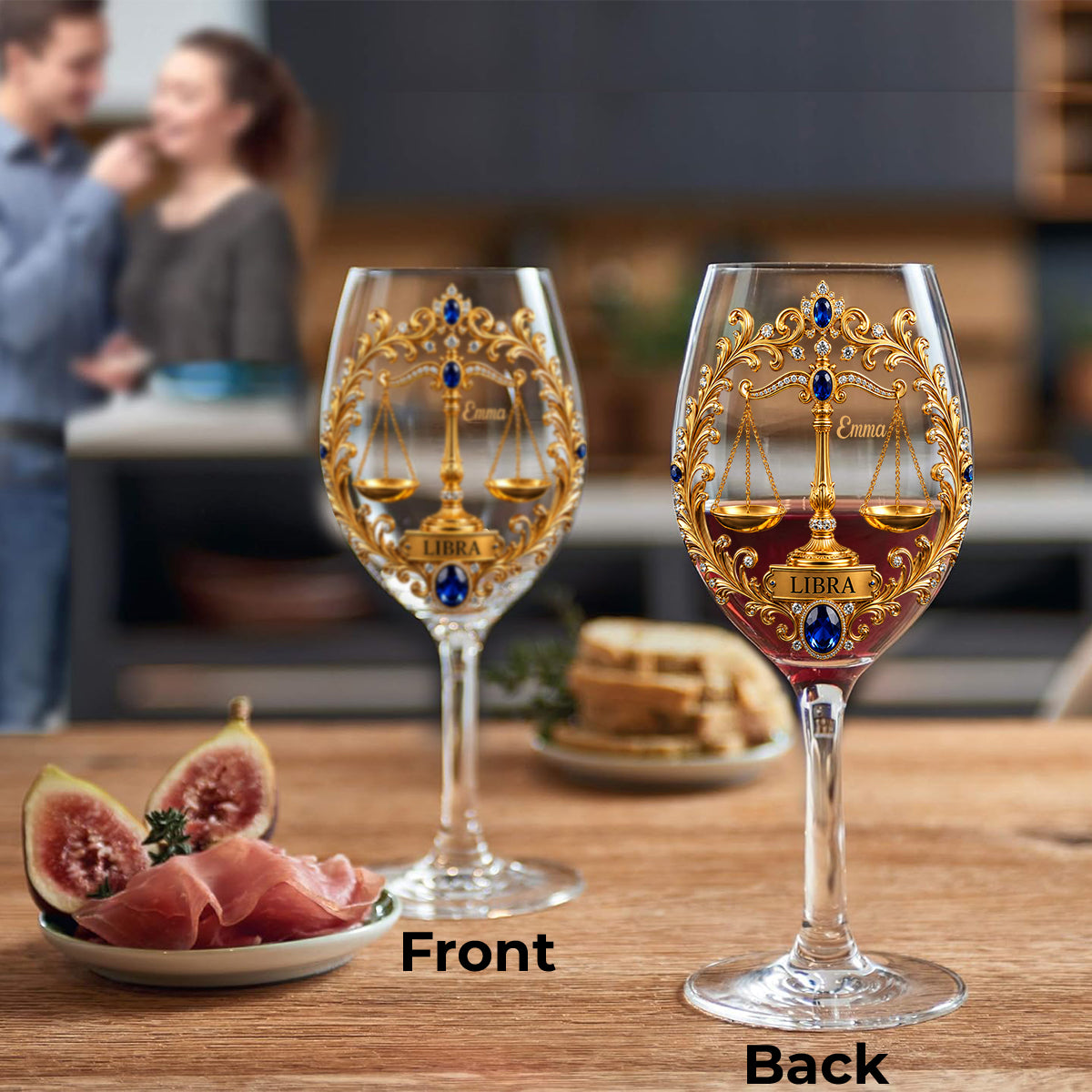 Zodiac Sign - Personalized Horoscope Wine Glass With Long Stem