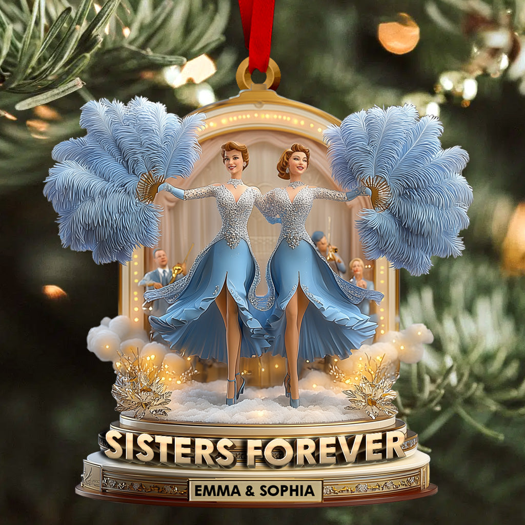 Sisters Forever - Personalized Sibling Ornament