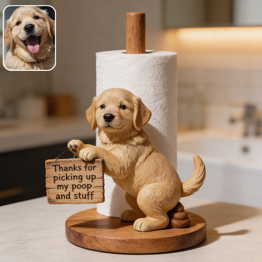 Custom Any Photo - Personalized Dog Paper Towel Stand