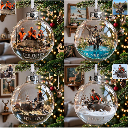 Custom Photo Hunter - Personalized Hunting Ornament