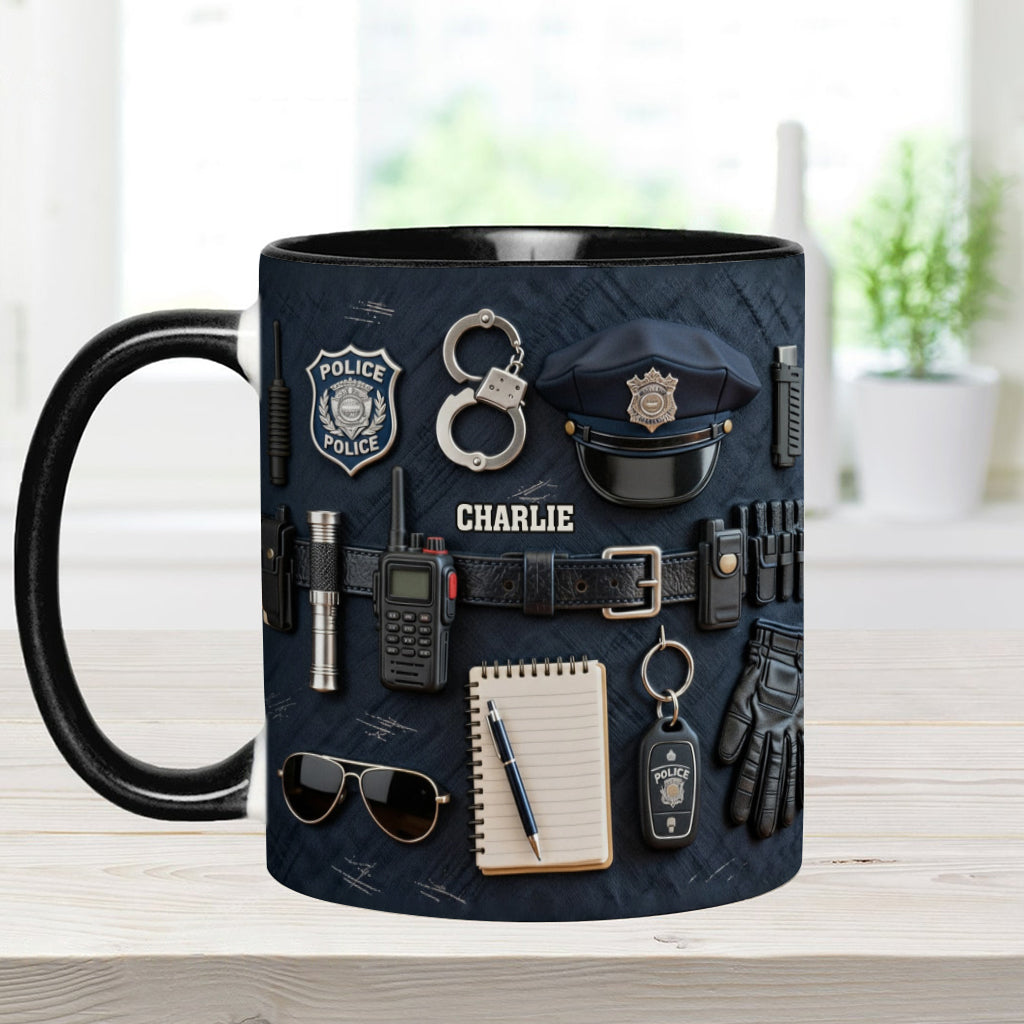 Police Officer - Personalized Police Officer Accent Mug