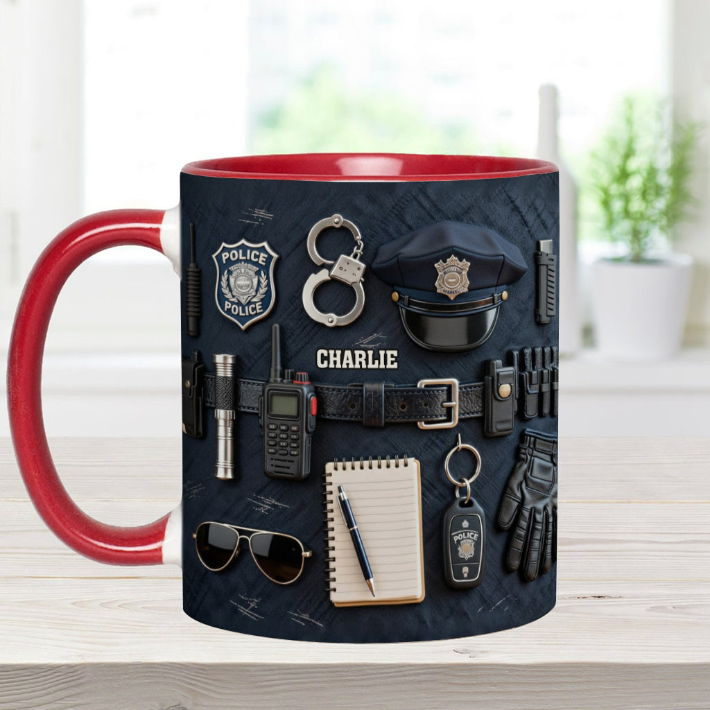 Police Officer - Personalized Police Officer Accent Mug