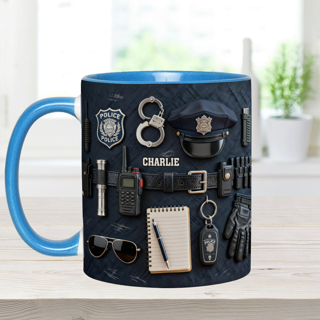 Police Officer - Personalized Police Officer Accent Mug