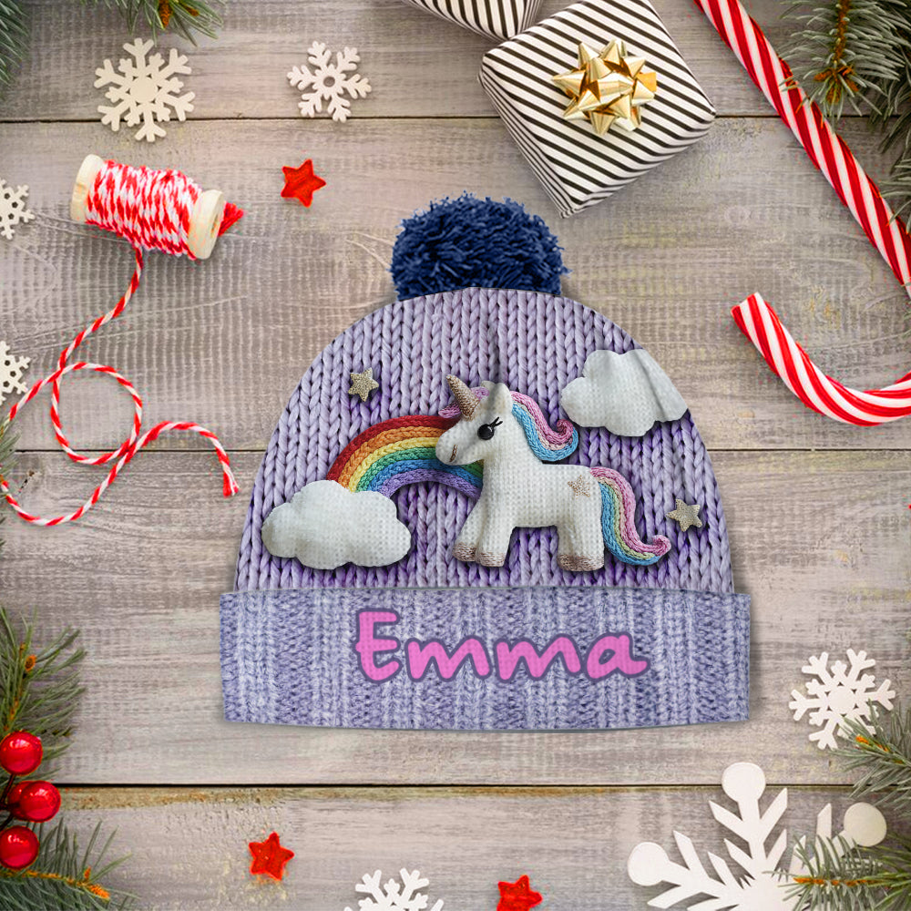 Unicorn - Personalized Kid Beanie Hat