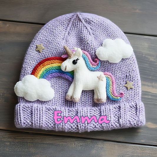 Unicorn - Personalized Kid Beanie Hat