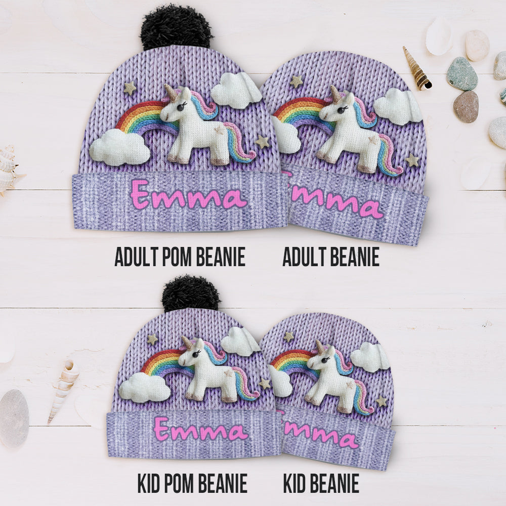 Unicorn - Personalized Kid Beanie Hat