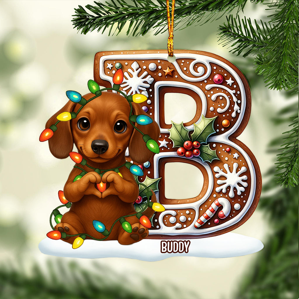 Custom Initial For Dog/ Cat Lovers - Personalized Dog Custom Shaped Ornament