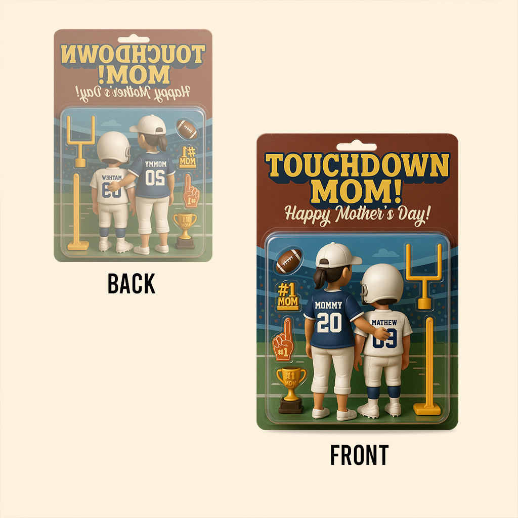 Touchdown Mom! - Personalized Football Custom Shaped Acrylic Plaque