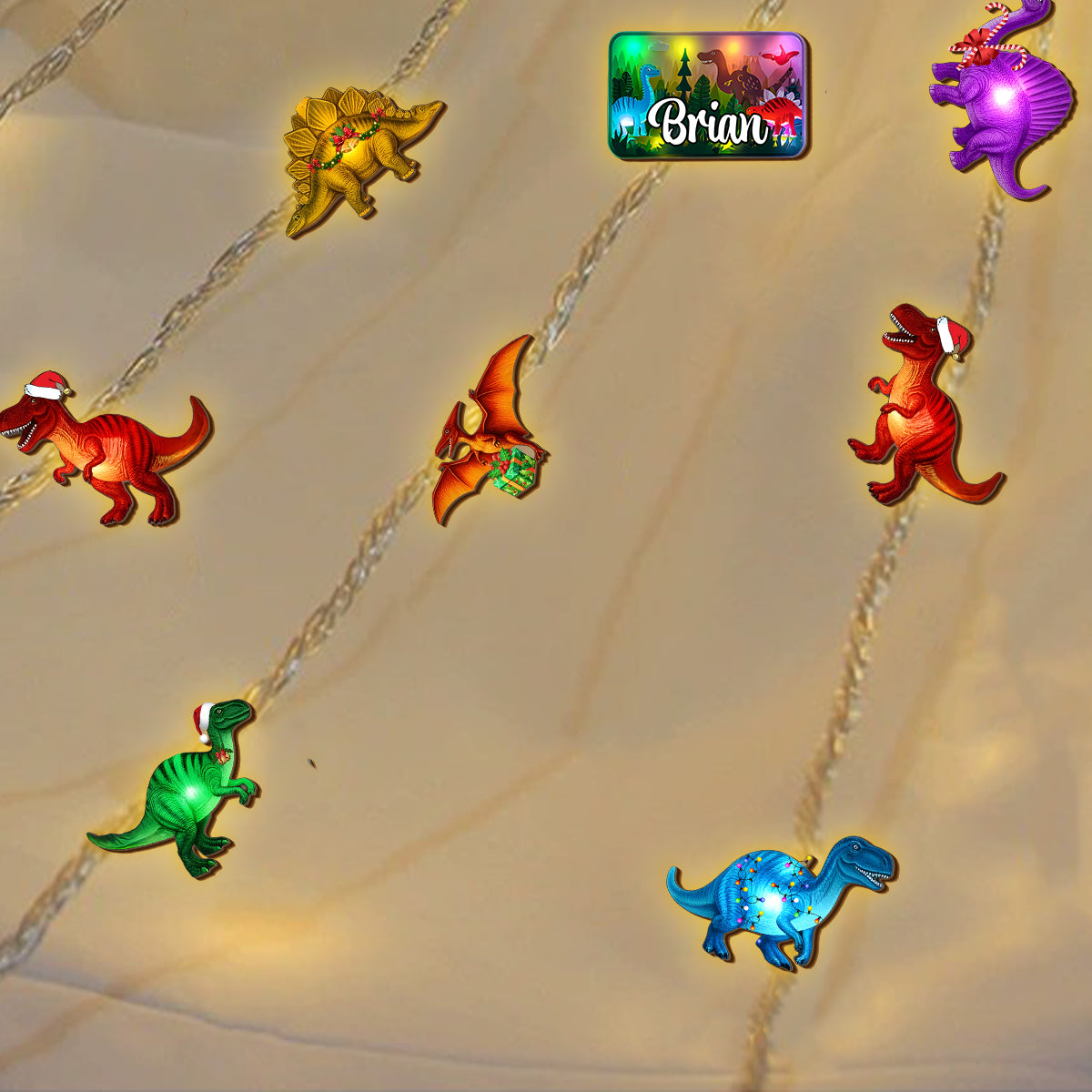 Dinosaur - Personalized Kid String Lights