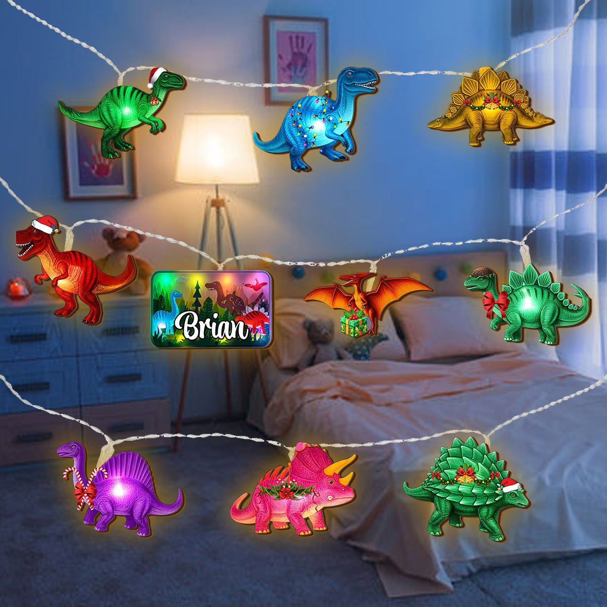 Dinosaur - Personalized Kid String Lights