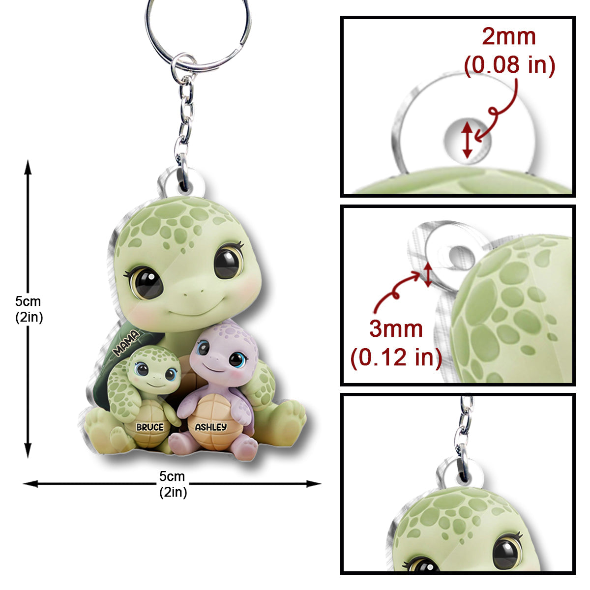 We Love You - Personalized Mother Custom Shaped Keychain