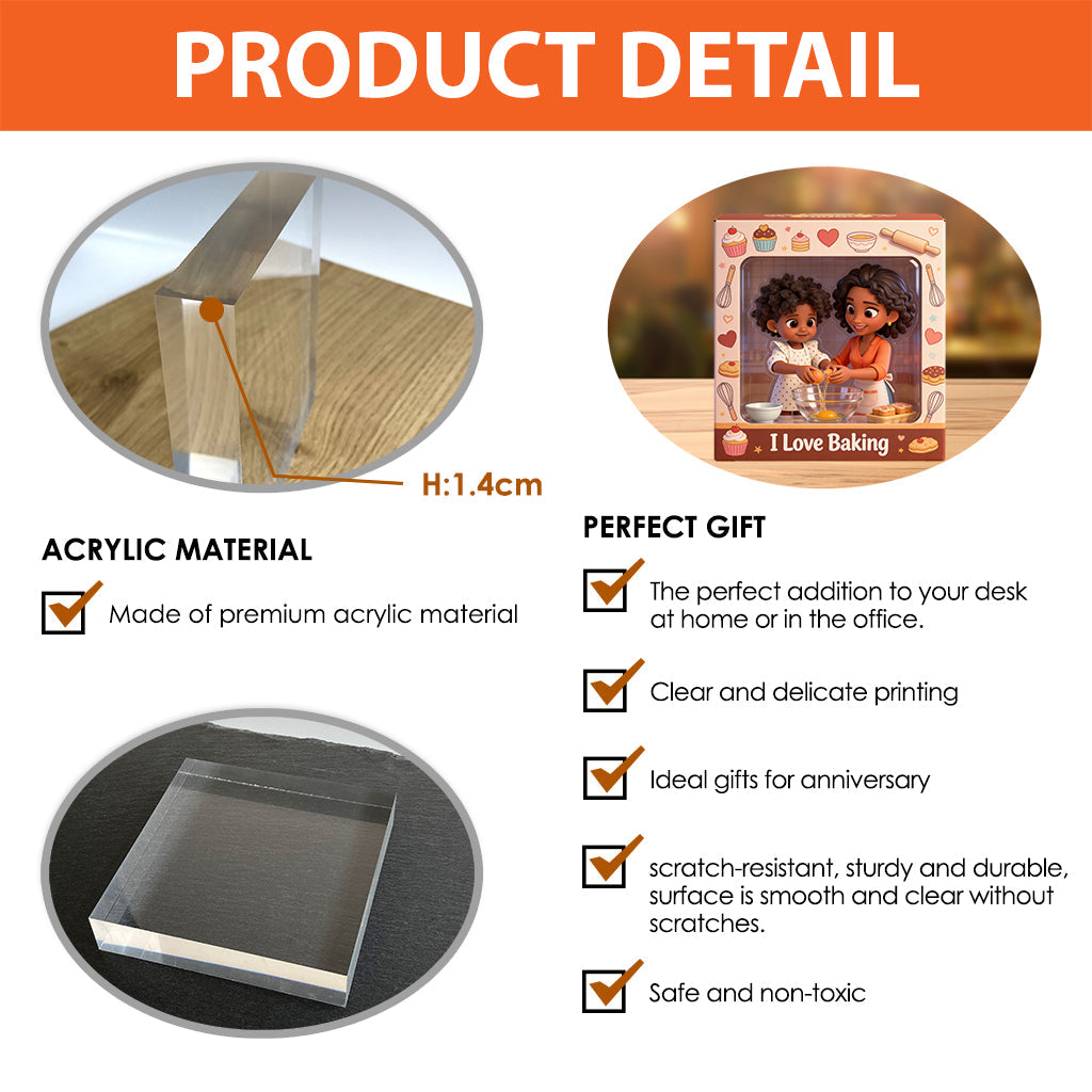 Love Baking - Personalized Baking Custom Shaped Acrylic Plaque