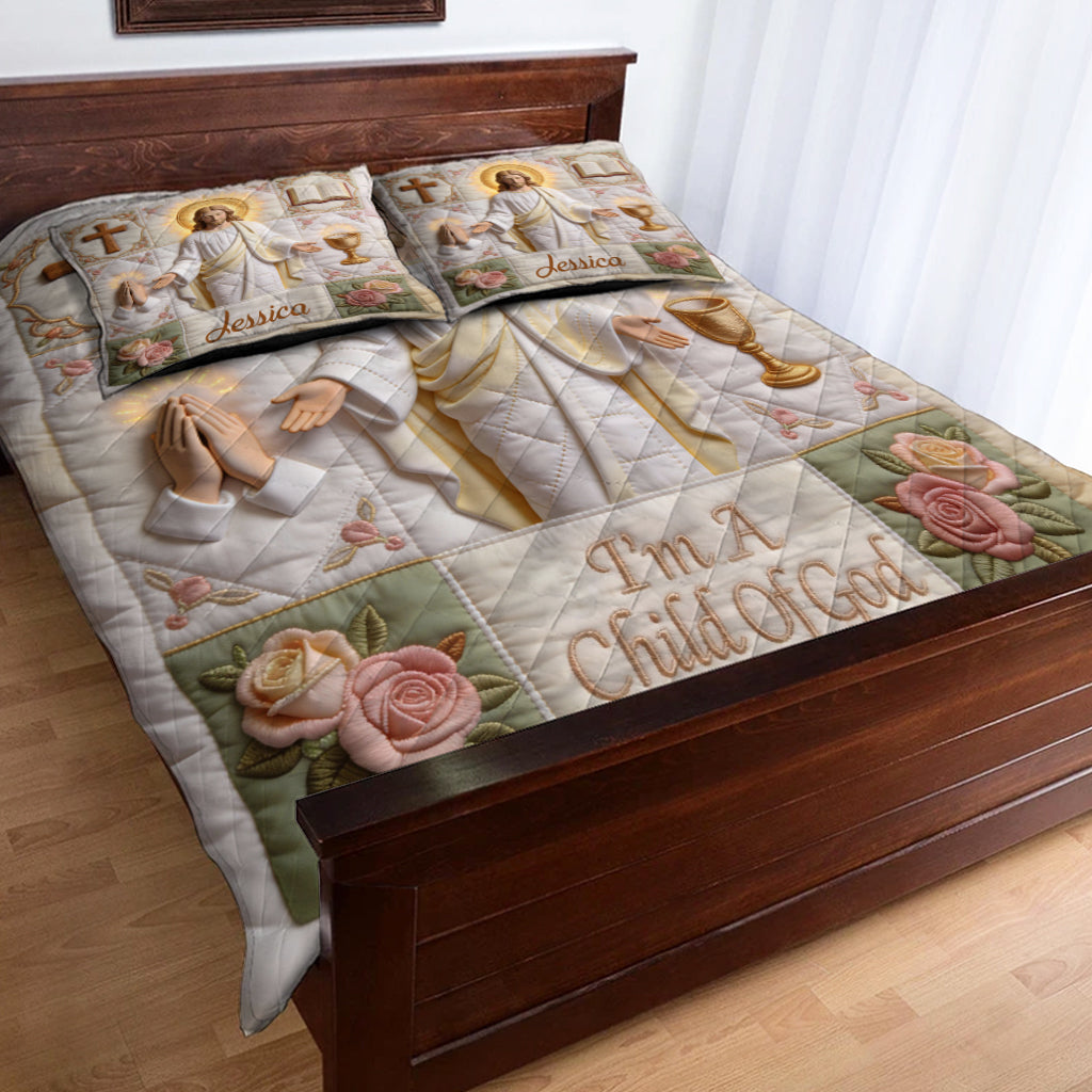 I'm A Child Of God - Personalized Christian Quilt Set