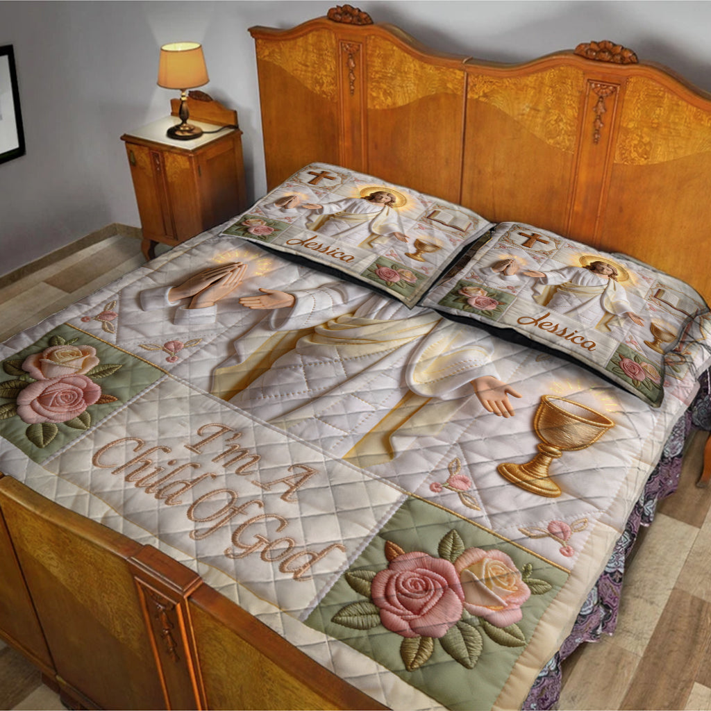 I'm A Child Of God - Personalized Christian Quilt Set