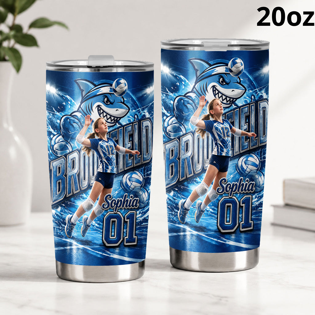 Custom Any Sport From Any Photo - Personalized Volleyball Tumbler