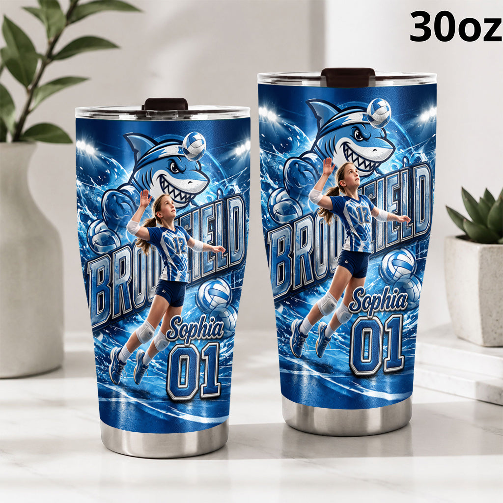 Custom Any Sport From Any Photo - Personalized Volleyball Tumbler