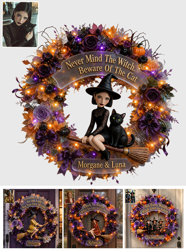 The Witch Is In - Personalized Witch LED Light Acrylic Sign