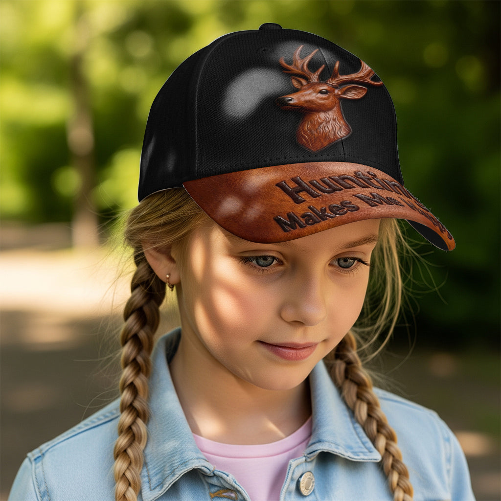 Hunting Makes Me Happy - Personalized Hunting Classic Cap