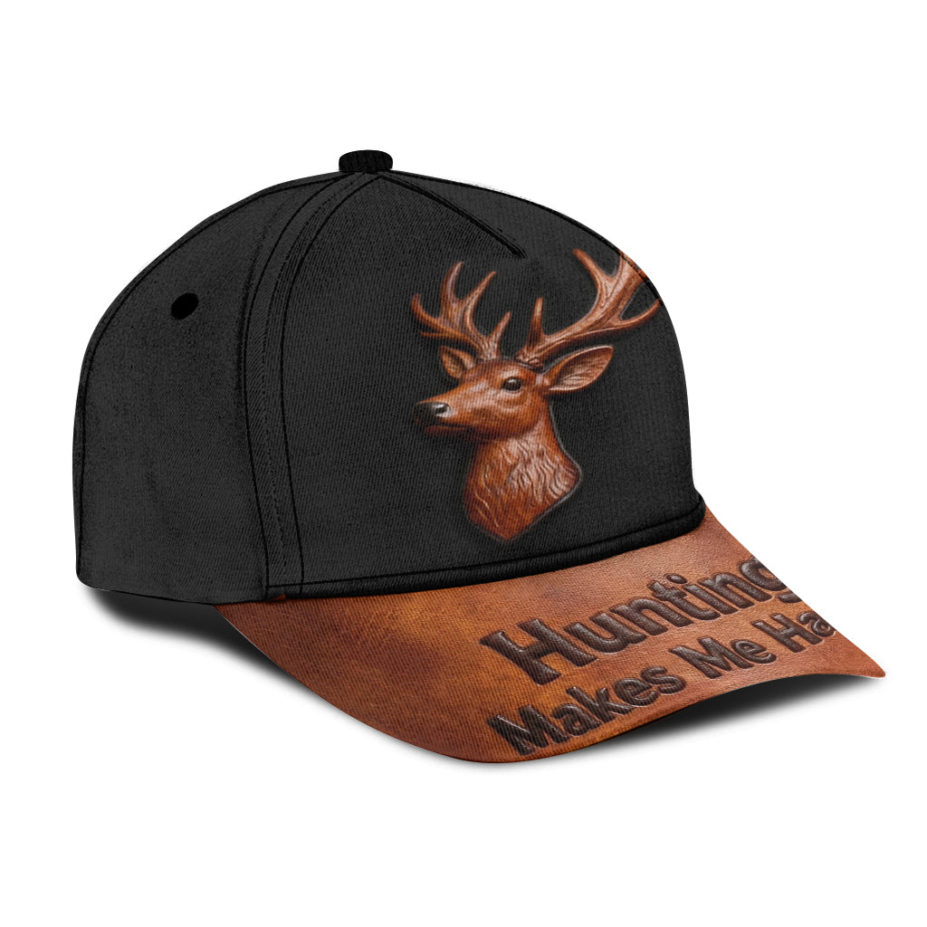 Hunting Makes Me Happy - Personalized Hunting Classic Cap