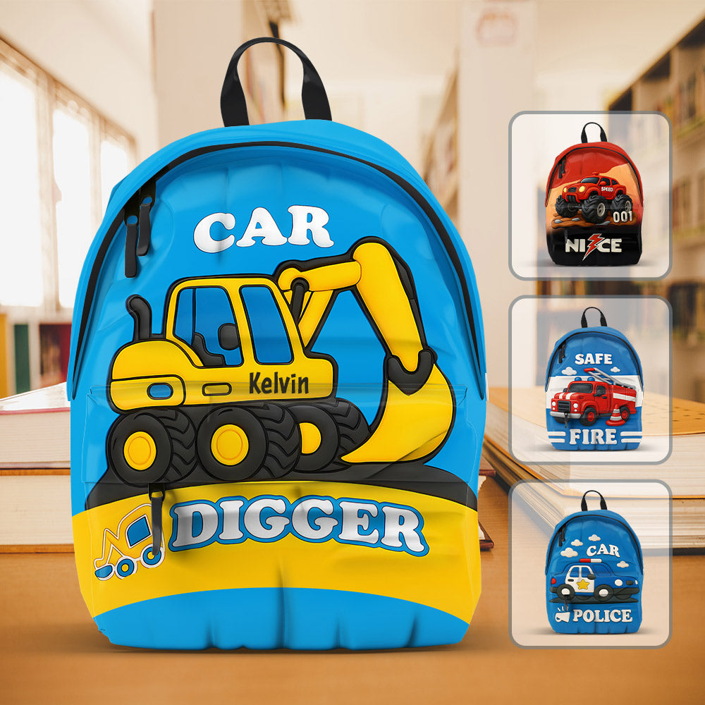 Excavator Cute Children's Gift - Personalized Kid Backpack
