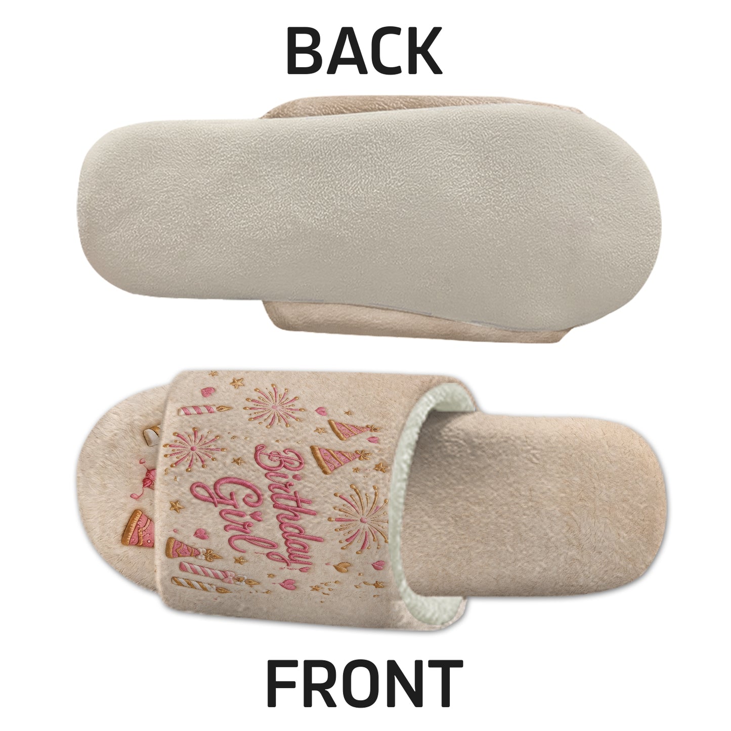 Any Photo Birthday Gift - Personalized Birthday Open-Toe Slippers
