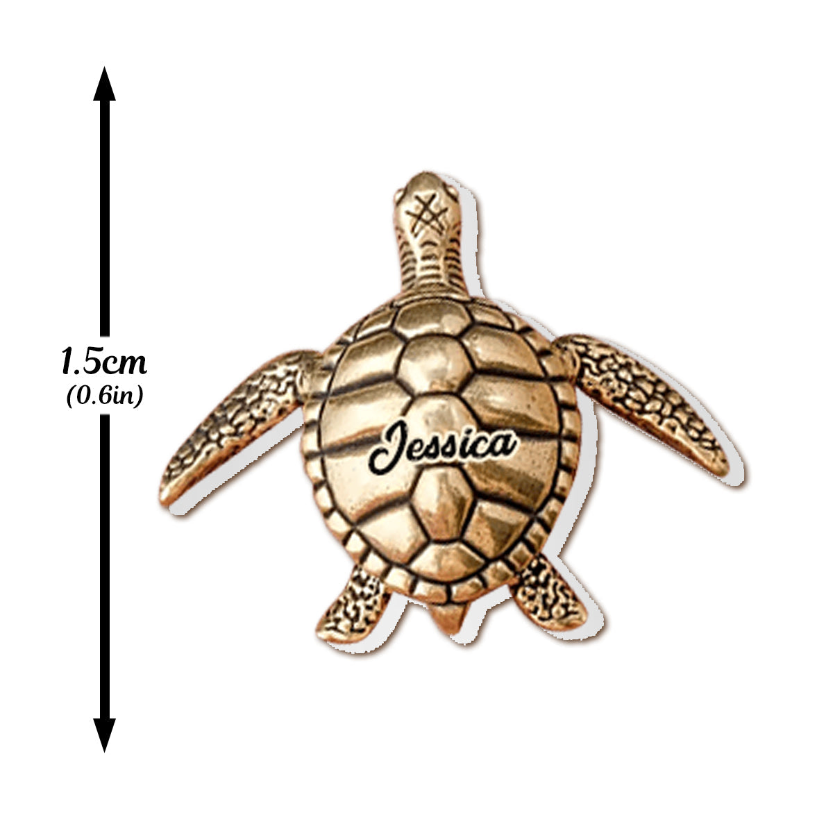 Love Turtle - Personalized Turtle Stud Earrings