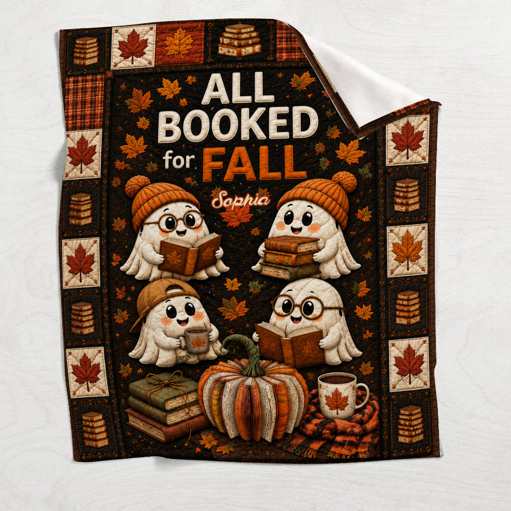 All Booked for Fall, Bookworm Gift - Personalized Book Blanket