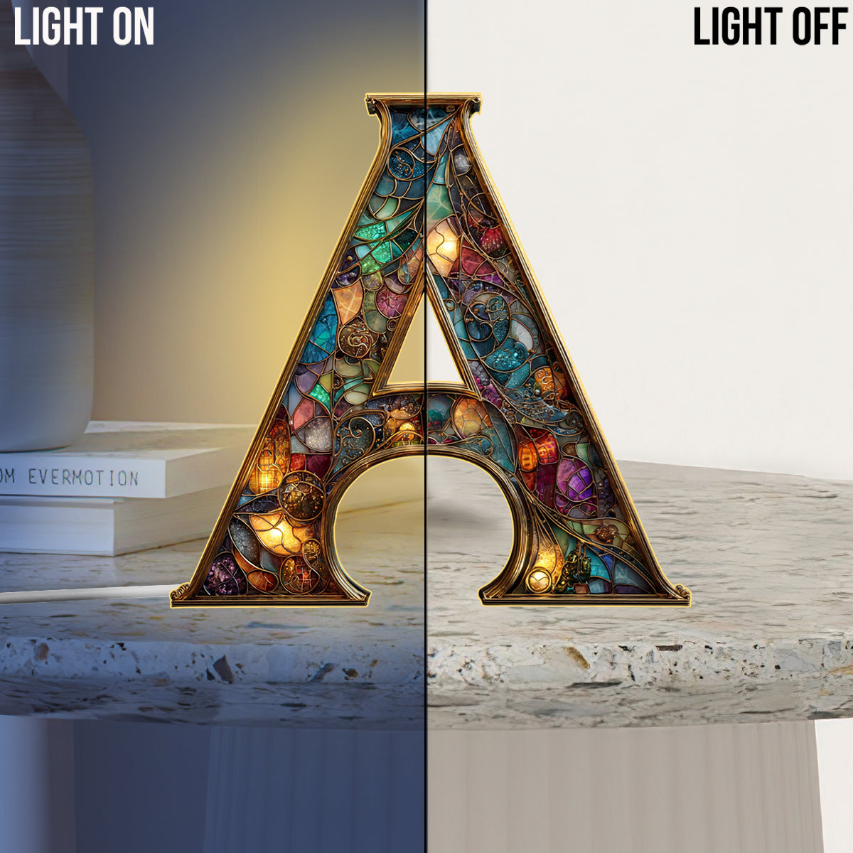 Colorful Initial - Personalized Family Acrylic LED Night Light