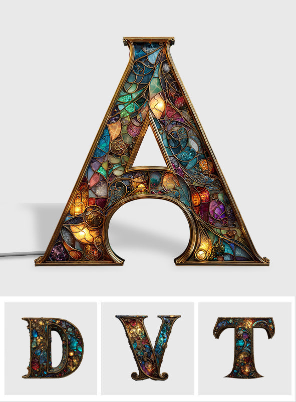 Colorful Initial - Personalized Family Acrylic LED Night Light