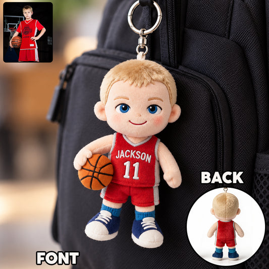 Any Sport - Basketball, Volleyball, Football,... - Personalized Volleyball Plush Keychain