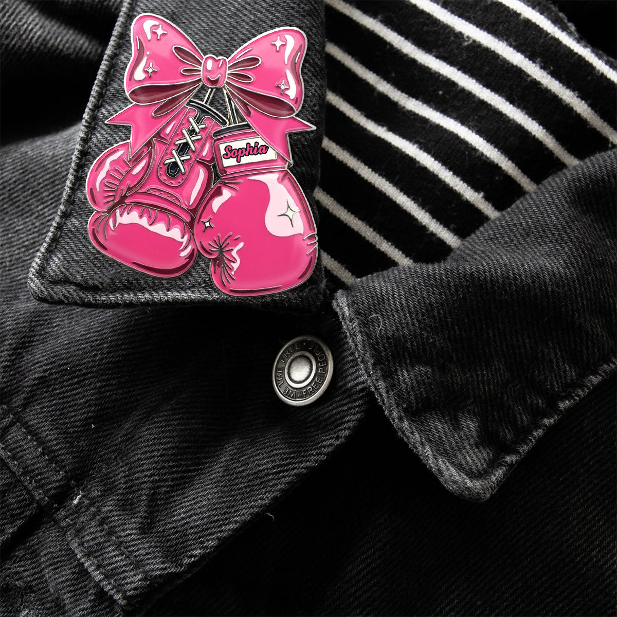 Fight Hope Love - Personalized Breast Cancer Awareness Pin