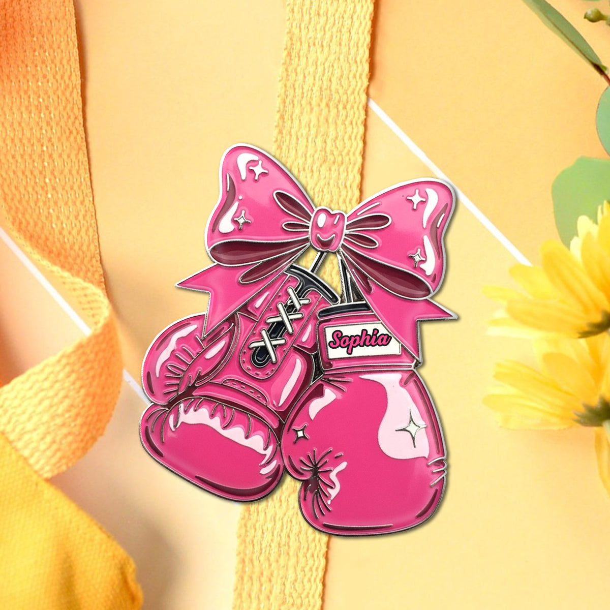 Fight Hope Love - Personalized Breast Cancer Awareness Pin