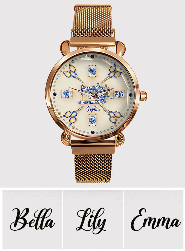 Sewing Toile de Jouy - Personalized Sewing Women Hand Watch