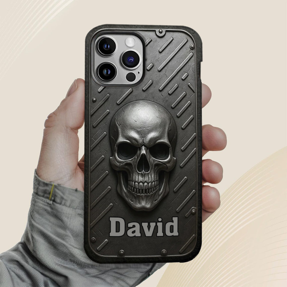 Hello Darkness - Personalized Skull Full Print Phone Case