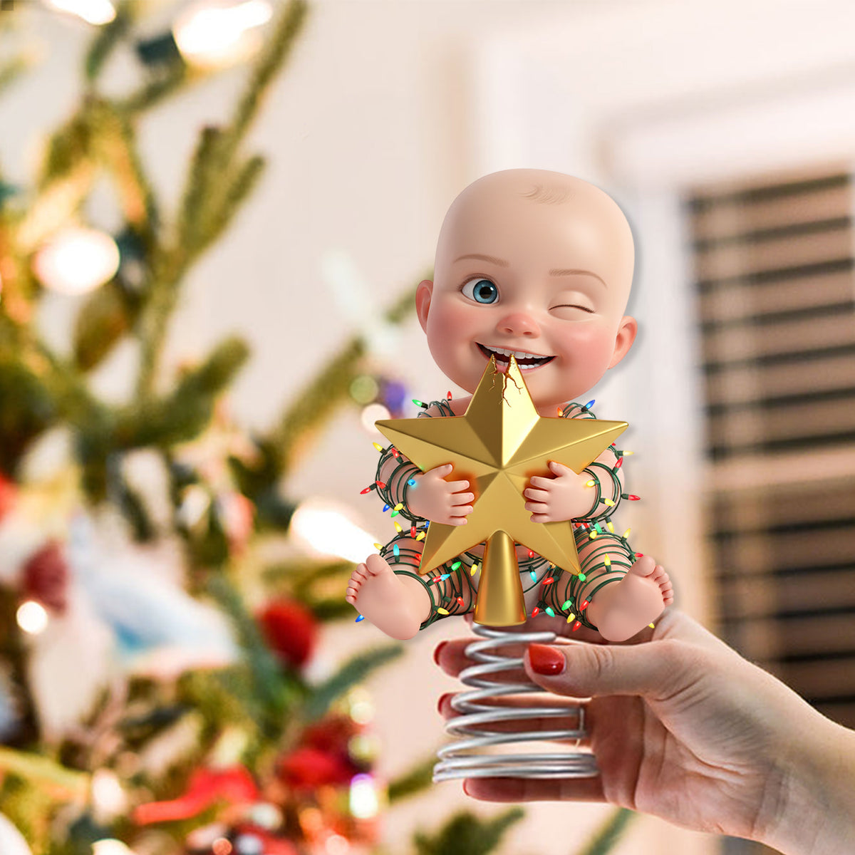 Naughty Kids - Personalized Kid LED Light Tree Topper