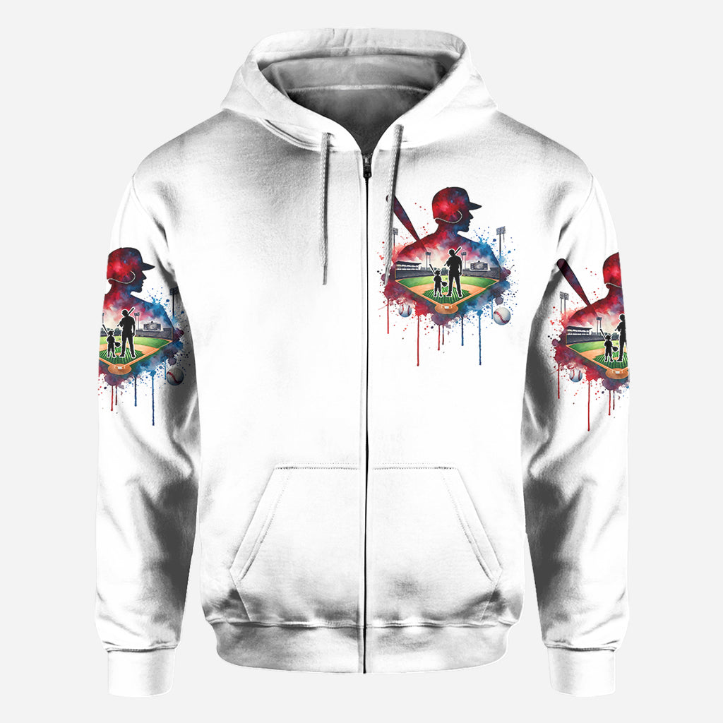 Behind Every Baseball Player Who Believes In Himself Is A Baseball Mom/ Dad Who Believed In Him First - Personalized Baseball All Over Shirt