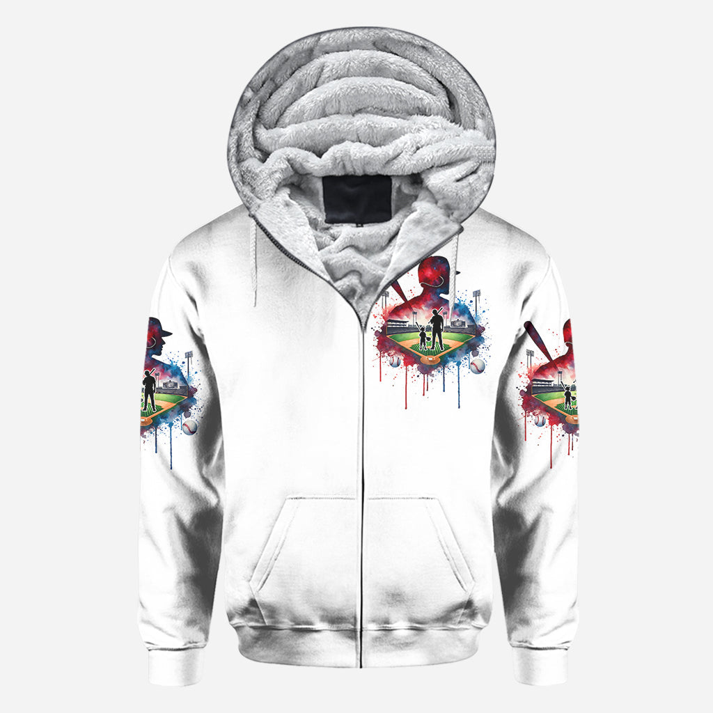 Behind Every Baseball Player Who Believes In Himself Is A Baseball Mom/ Dad Who Believed In Him First - Personalized Baseball All Over Shirt