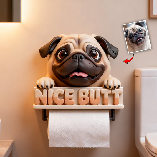 Custom From Any Photo - Personalized Dog Toilet Paper Holder
