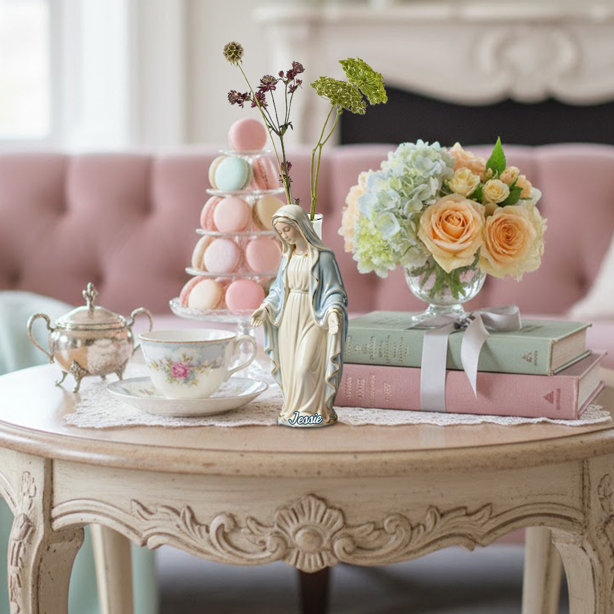 Our Lady - Personalized Christian Custom Shape Acrylic Flower Vase